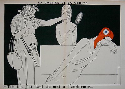La justice bâillonnant la vérité pour que Marianne puisse dormir - Paul Iribe