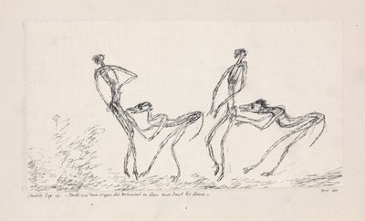 Candide, chapitre 16. Tandis que deux singes les suivaient en leur mordant les fesses, 1911 - Paul Klee