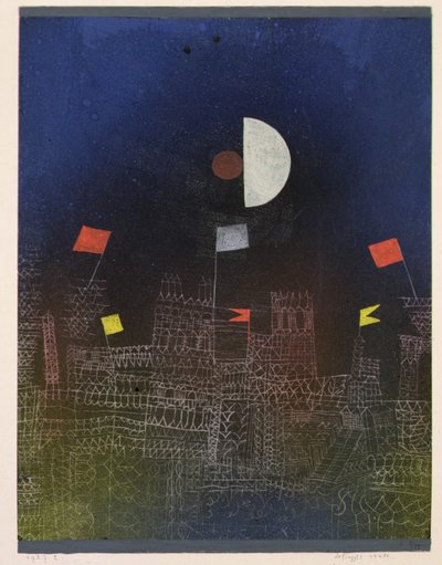 Ville avec drapeaux - Paul Klee