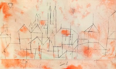 Ville avec cathédrale gothique - Paul Klee