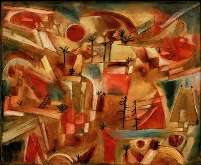 Paysage rocheux (avec palmiers et sapins) - Paul Klee