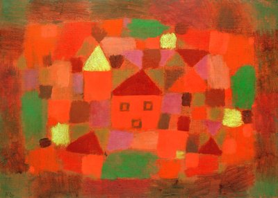 Paysage avec coucher de soleil - Paul Klee