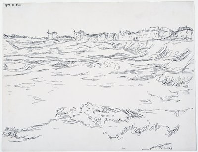 Baie de Munich, les tranchées militaires, sur fond des premières maisons de Milbertshofen - Paul Klee
