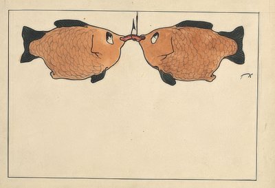 Sans titre (Deux poissons, un hameçon, un ver) - Paul Klee