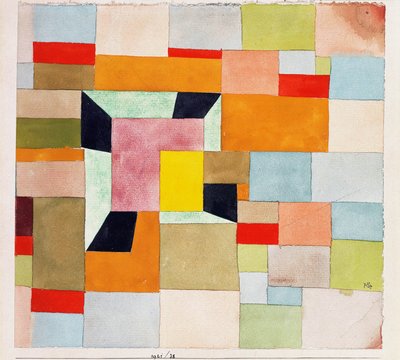 Rectangles colorés divisés - Paul Klee