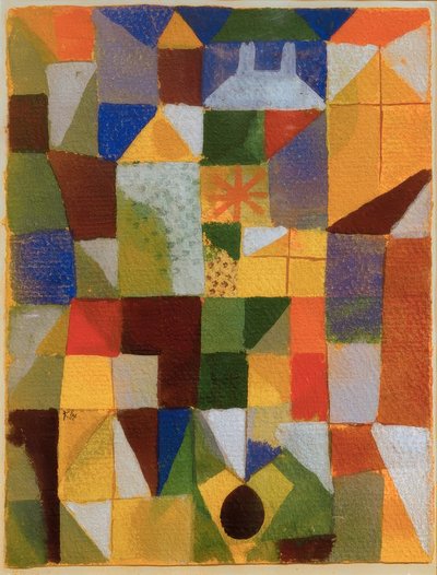 Composition urbaine avec fenêtres jaunes - Paul Klee