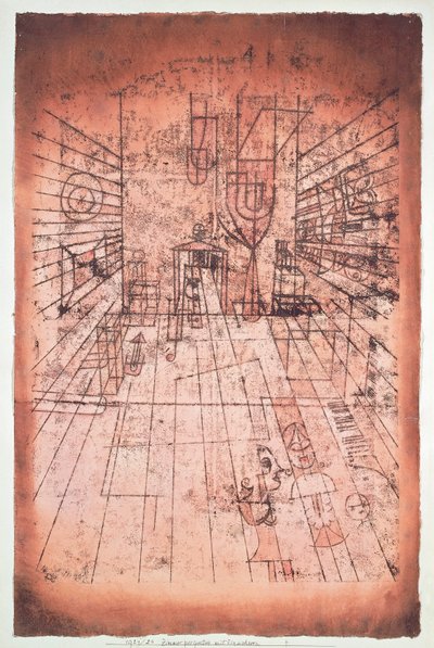 Suisse, Berne, perspective de la chambre avec habitants - Paul Klee