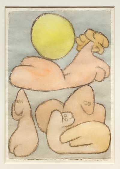 Le torse et sa famille avec la pleine lune - Paul Klee