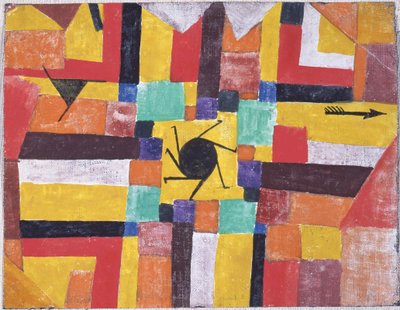 Avec le Soleil Noir Tournant et la Flèche - Paul Klee
