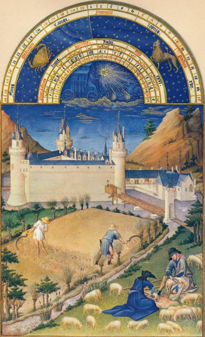 Juillet - le Château de Poitiers, XVe siècle, 1939 - Paul Limbourg