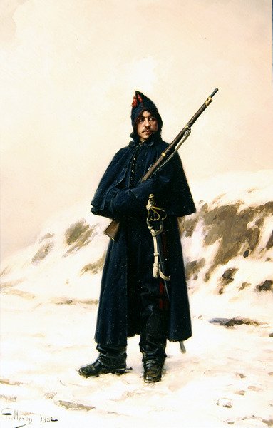 Soldat dans la Neige - Paul Louis Narcisse Grolleron