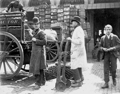 Déchargement au marché de Billingsgate, Londres, 1893 - Paul Martin