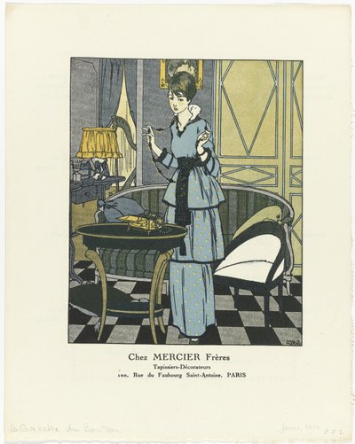 Gazette du Bon Ton, 1914 - No. 1: Chez MERCIER Frères / Tapissiers - Décorateurs - Paul Méras