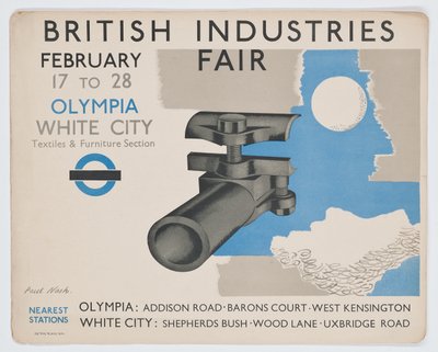 Affiche du métro de Londres faisant la publicité de la British Industries Fair - Paul Nash