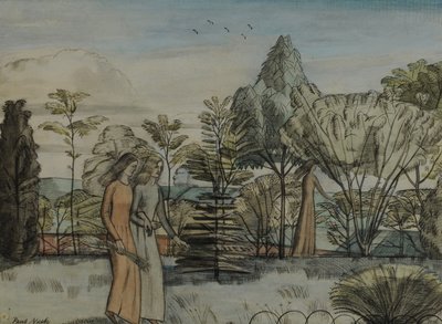 Barbara dans le jardin - Paul Nash