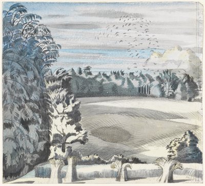 Paysage avec des corbeaux, c.1913-14 - Paul Nash