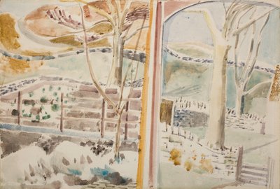 Le paysage à travers la fenêtre et à travers le miroir - Paul Nash