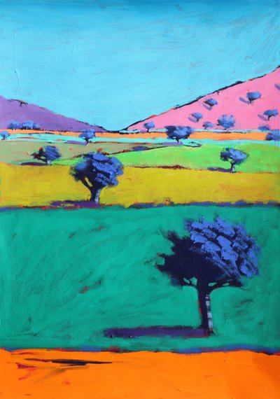 Berrow Down, 2021 (acrylique sur papier) - Paul Powis