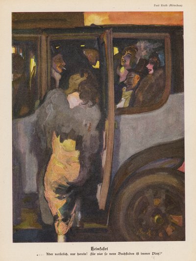 Femme montant dans une voiture pour rentrer chez elle après une soirée - Paul Rieth