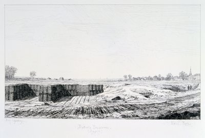 Batterie prussienne, siège de Paris, 1870-1871 - Paul Roux