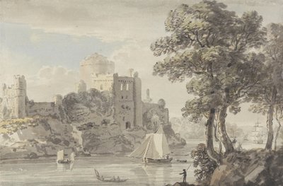 Un château sur la rivière - Paul Sandby