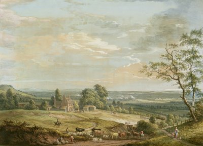 Vue lointaine de Maidstone, depuis Lower Bell Inn, Boxley Hill - Paul Sandby