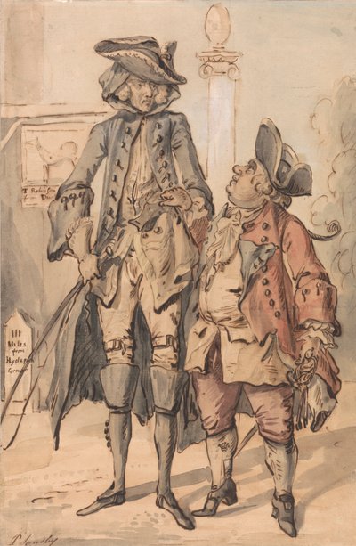 Caricature de George Bubb Dodington et Sir Thomas Robinson - Paul Sandby