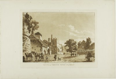 Vue intérieure du château de Chepstow en direction de l
