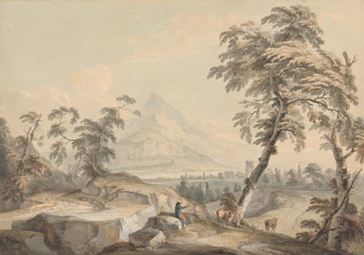 Paysage italianisant avec voyageurs, n° 1 - Paul Sandby