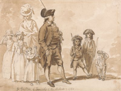 James Gandon et famille - Paul Sandby