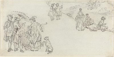 Dames et messieurs dans un parc de campagne - Paul Sandby