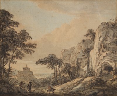 Paysage avec cavalier - Paul Sandby