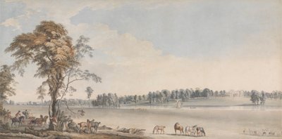 Vue Nord-Ouest de Wakefield Lodge dans la Forêt de Whittlebury, Northamptonshire - Paul Sandby