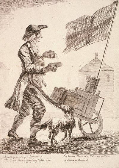 Vendeur de pudding, Cris de Londres, 1760 - Paul Sandby