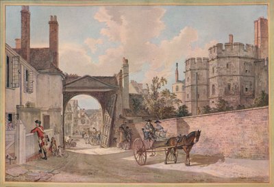 Porte de la reine Elizabeth, Château de Windsor, vers 1780 - Paul Sandby