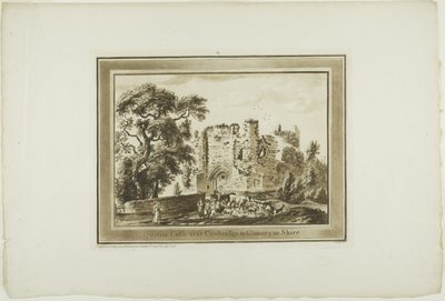 Château de St Quintin près de Cowbridge dans le comté de Glamorgan, troisième planche de Twelve Views in South Wales (Douze vues du sud du pays de Galles) - Paul Sandby