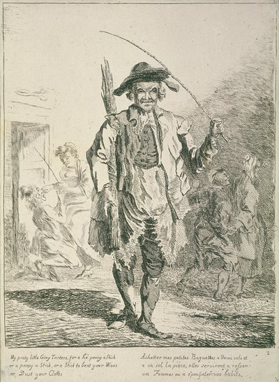 Vendeur de bâtons, Cris de Londres, 1760 - Paul Sandby
