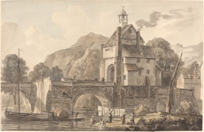 Le pont de Bridgnorth dans le Shropshire - Paul Sandby