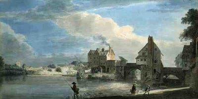 Le vieux pont de Shrewsbury - Paul Sandby