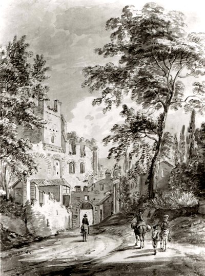 Voyageurs entrant dans une ville, 1751-1809 - Paul Sandby