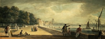 Vue de la ville depuis la terrasse de Somerset House - Paul Sandby