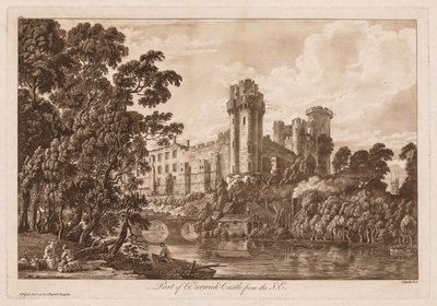 Vues du château de Warwick : Partie du château de Warwick depuis le sud-est - Paul Sandby