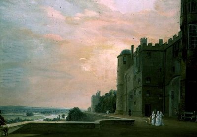 Château de Windsor : Terrasse nord - Paul Sandby