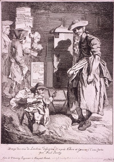 Femme avec un raree show, Cris de Londres, 1760 - Paul Sandby