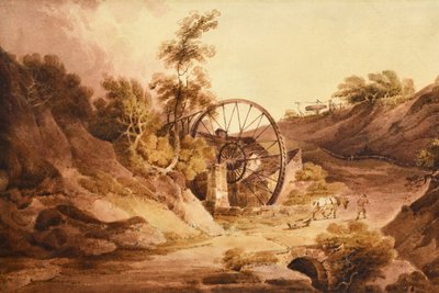 Grande roue, Broseley Shropshire, vers 1803 - Paul Sandby Munn