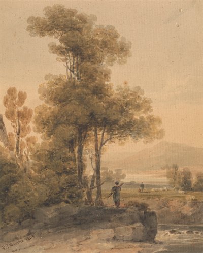 Paysage avec personnages, Cromach Water - Paul Sandby Munn