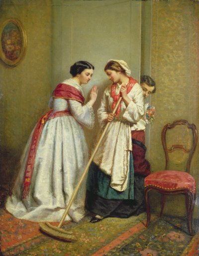 The Course of True Love Never Runs Smooth (huile sur panneau) - Paul Seignac