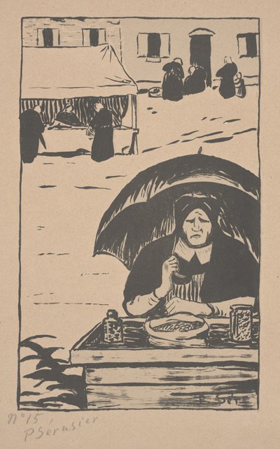 Le vendeur de bonbons avec un parapluie - Paul Sérusier