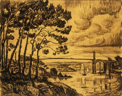 Le Pont de Lézardrieux, 1922 - Paul Signac