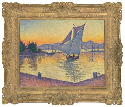 Le Port au soleil couchant, Opus 236 (Saint-Tropez) - Paul Signac